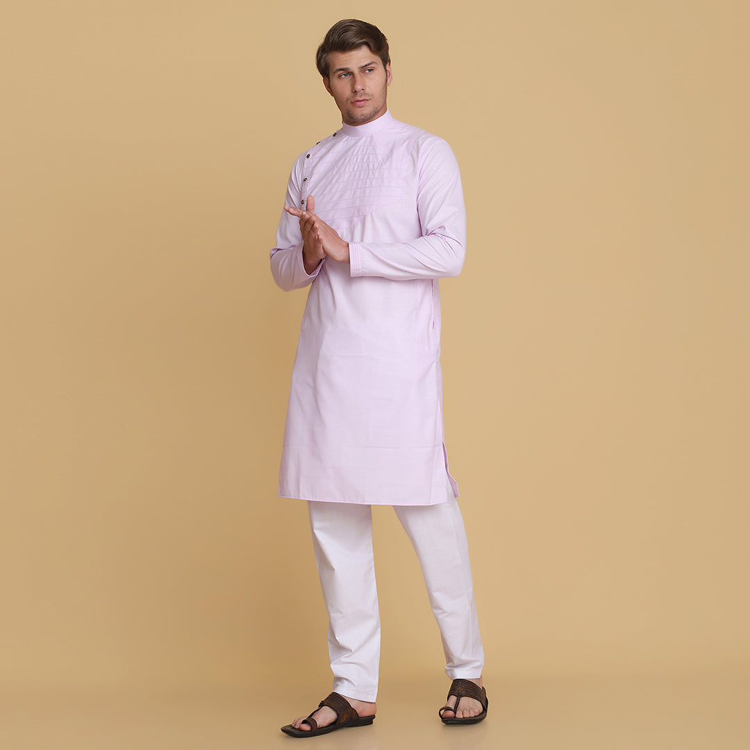 Men Light Purple Kurta set