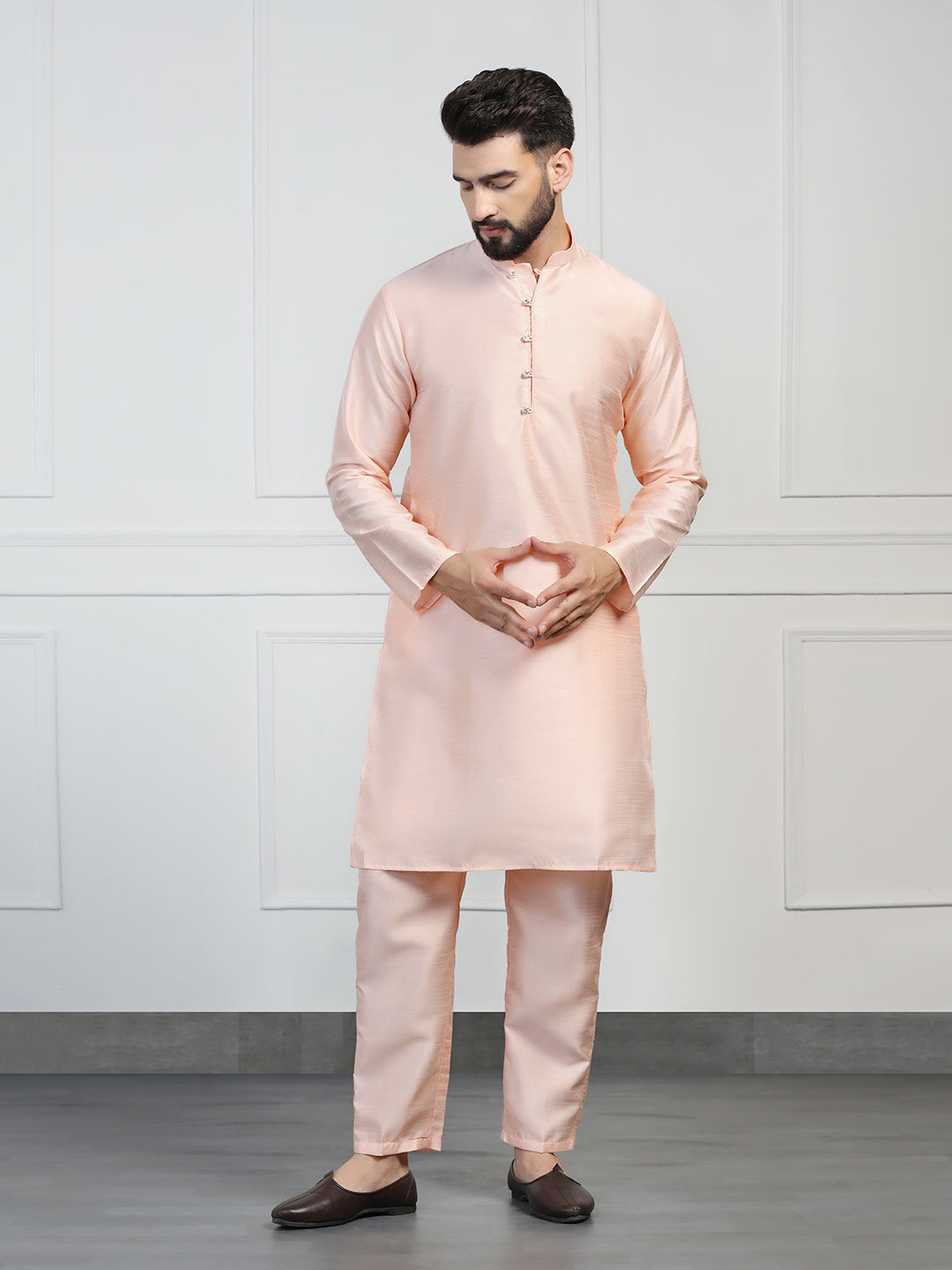 Men Embroidered Jacket With Kurta Pyjama - Tahvo India