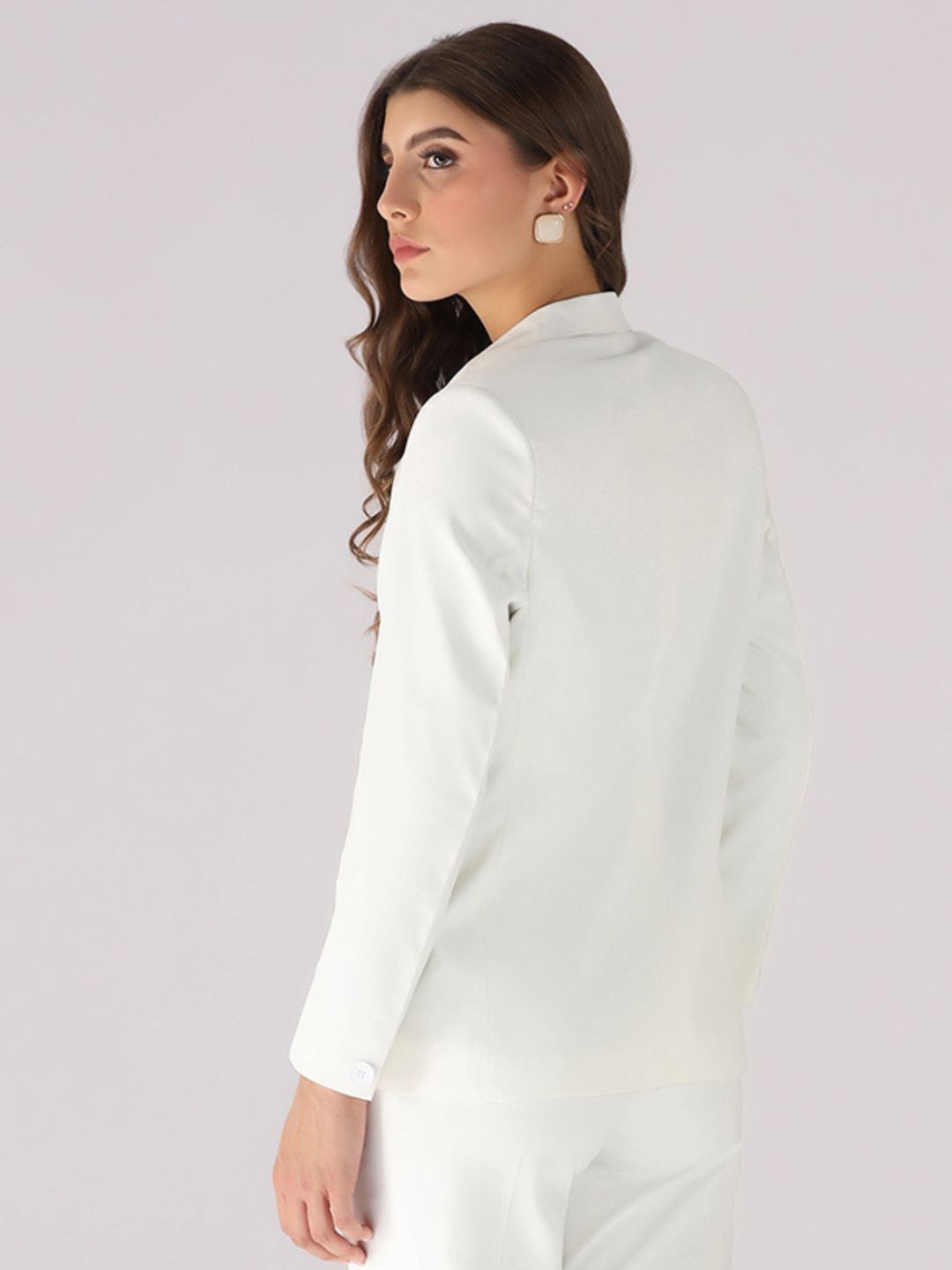 White Blazer for Women and Trousers Suit Set