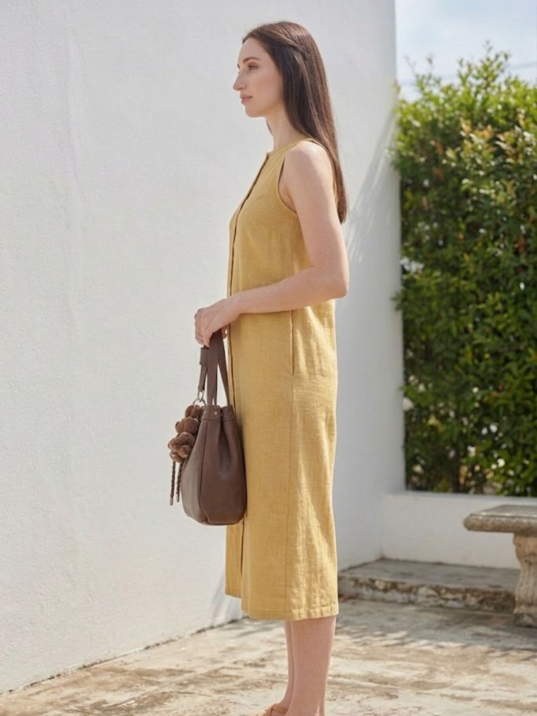 Women Solid Sleeveless Dress