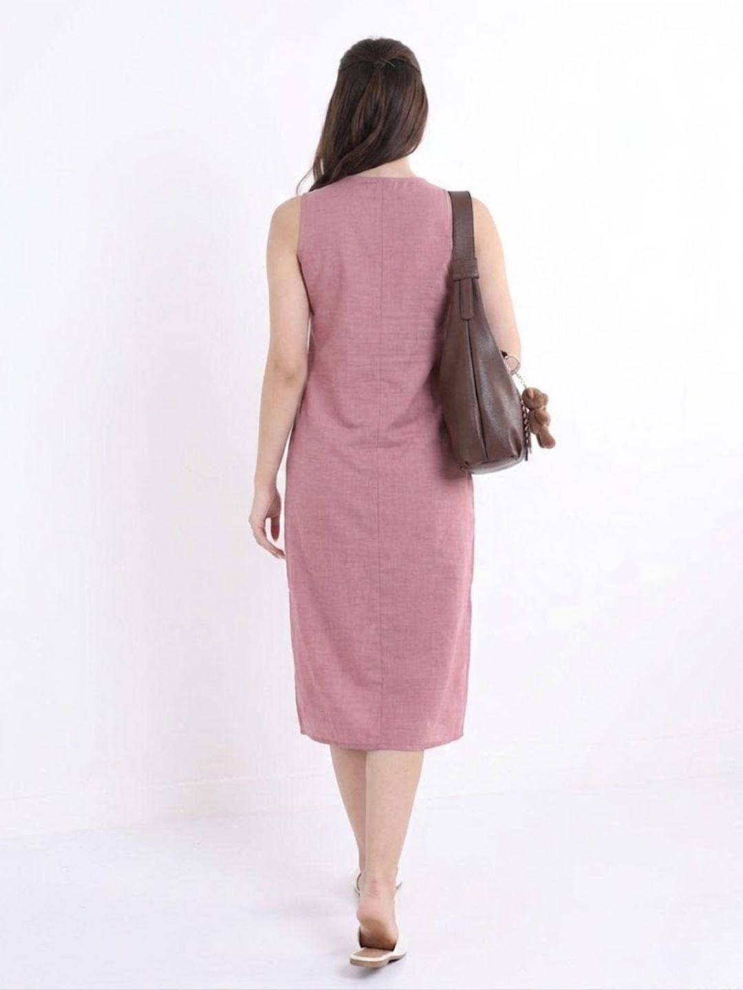 Women Pink Solid Dress