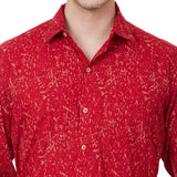 TAHVO Red Water Print Shirt