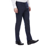 TAHVO Blue Formal Lycra Trousers