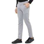 TAHVO men grey slim fit casual trousers