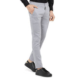 TAHVO men grey slim fit casual trousers