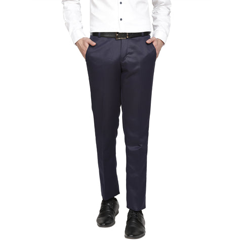 TAHVO  Blue Formal Trousers