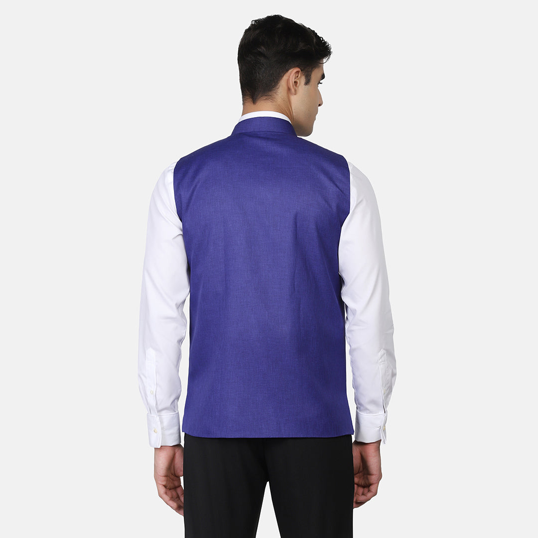 Men Purple Angrakha Nehru Jacket - Tahvo India
