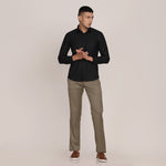 TAHVO men black formal cotton shirt