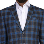 TAHVO men tweed check blazer suit sets