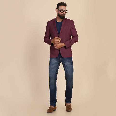 burgundy suede blazer mens
