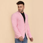 Party Wear Pink Suede Blazer
