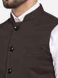 Men Brown Nehru jacket